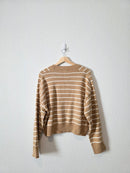 Neutral Striped Boxy Sweater (L)