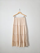 Cream Ruffle Maxi Skirt (L)