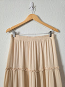 Cream Ruffle Maxi Skirt (L)