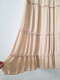 Cream Ruffle Maxi Skirt (L)