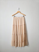 Cream Ruffle Maxi Skirt (L)