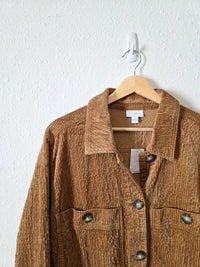 NEW Brown Cord Shirt Jacket (XL)