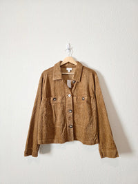 NEW Brown Cord Shirt Jacket (XL)