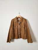 NEW Brown Cord Shirt Jacket (XL)