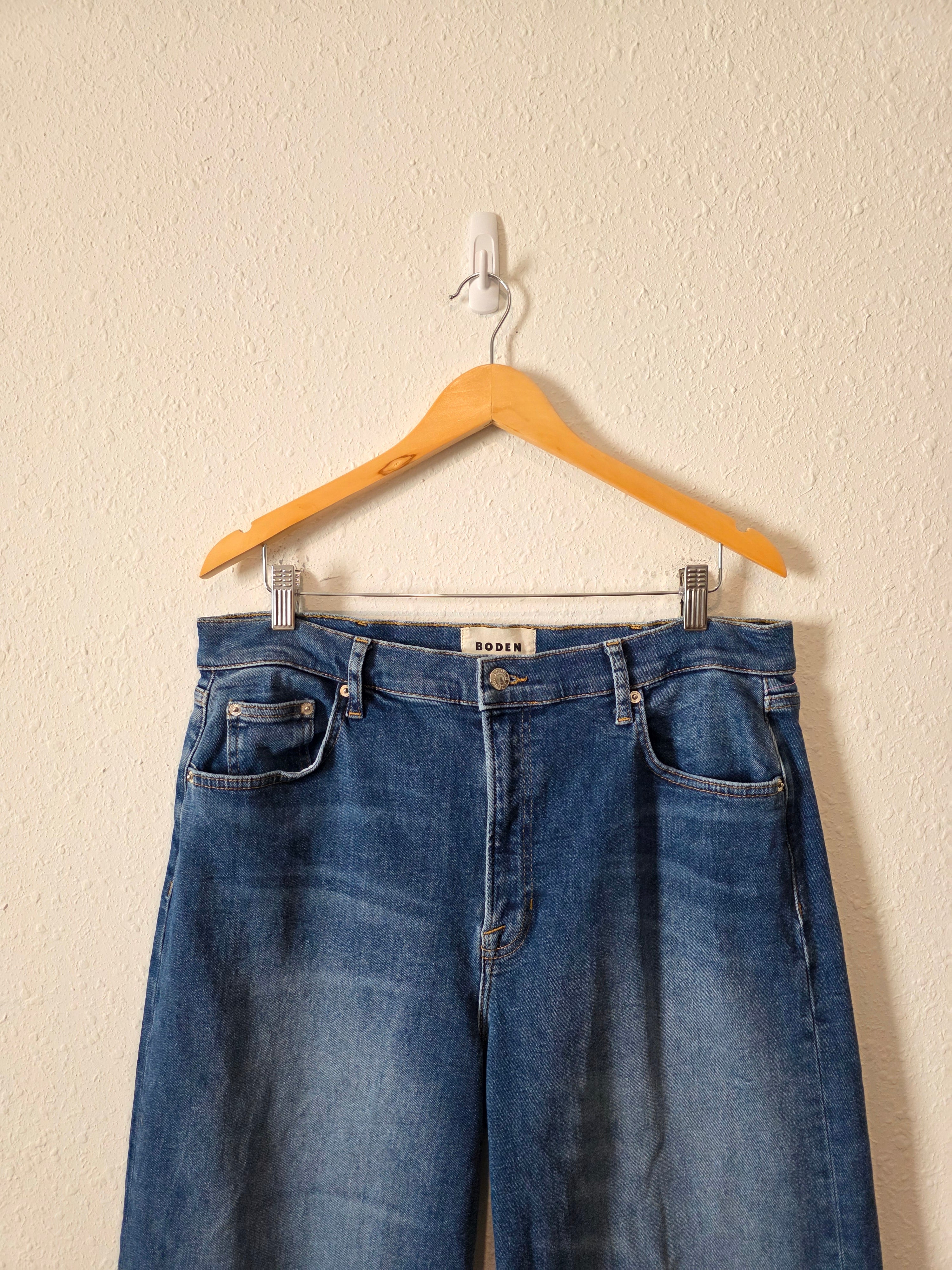 Boden Wide Leg Crop Jeans (32)
