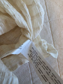 Zara Cotton Linen Puff Sleeve Blouse (M)