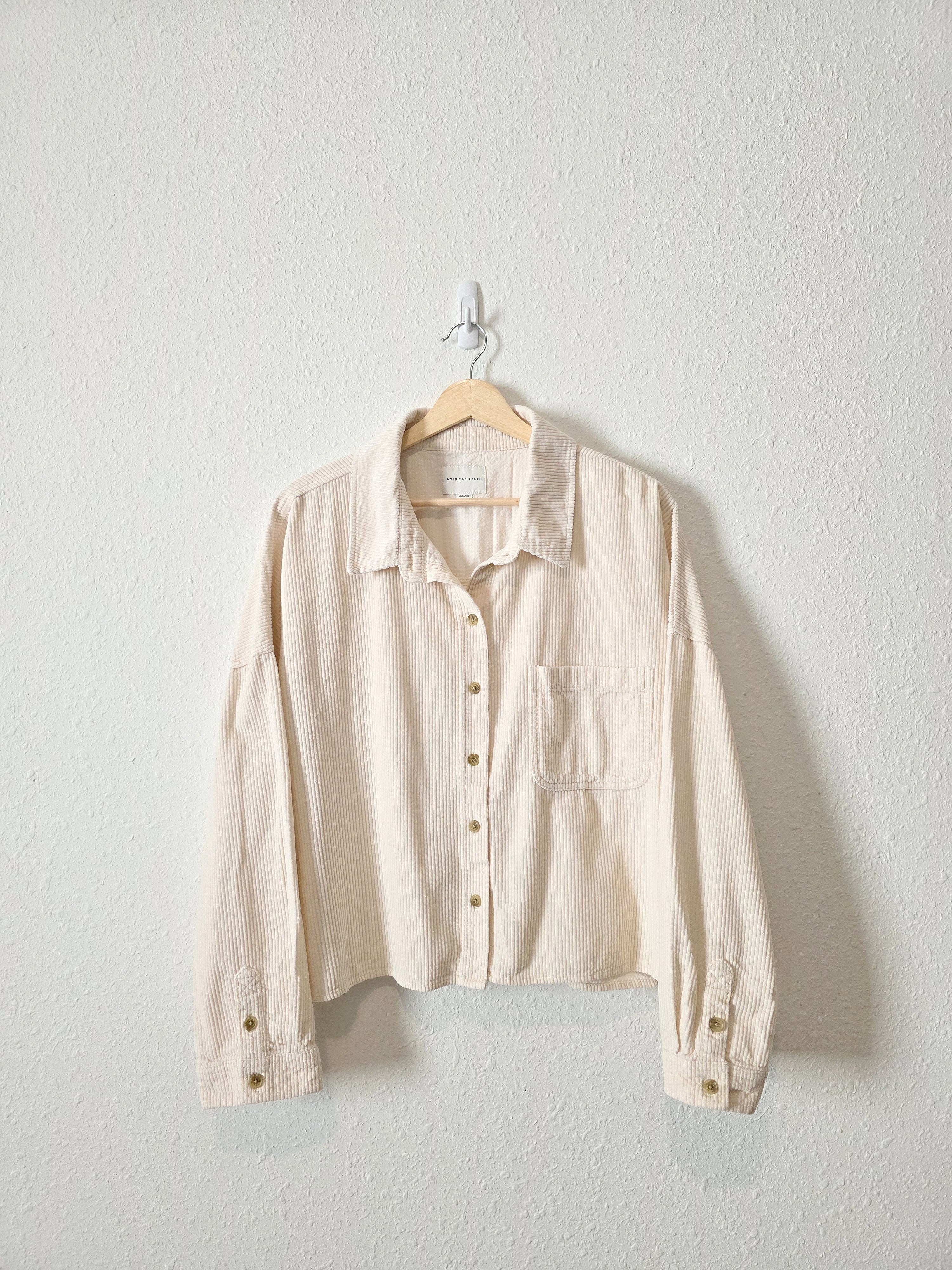 Cream Corduroy Button Up (XL)