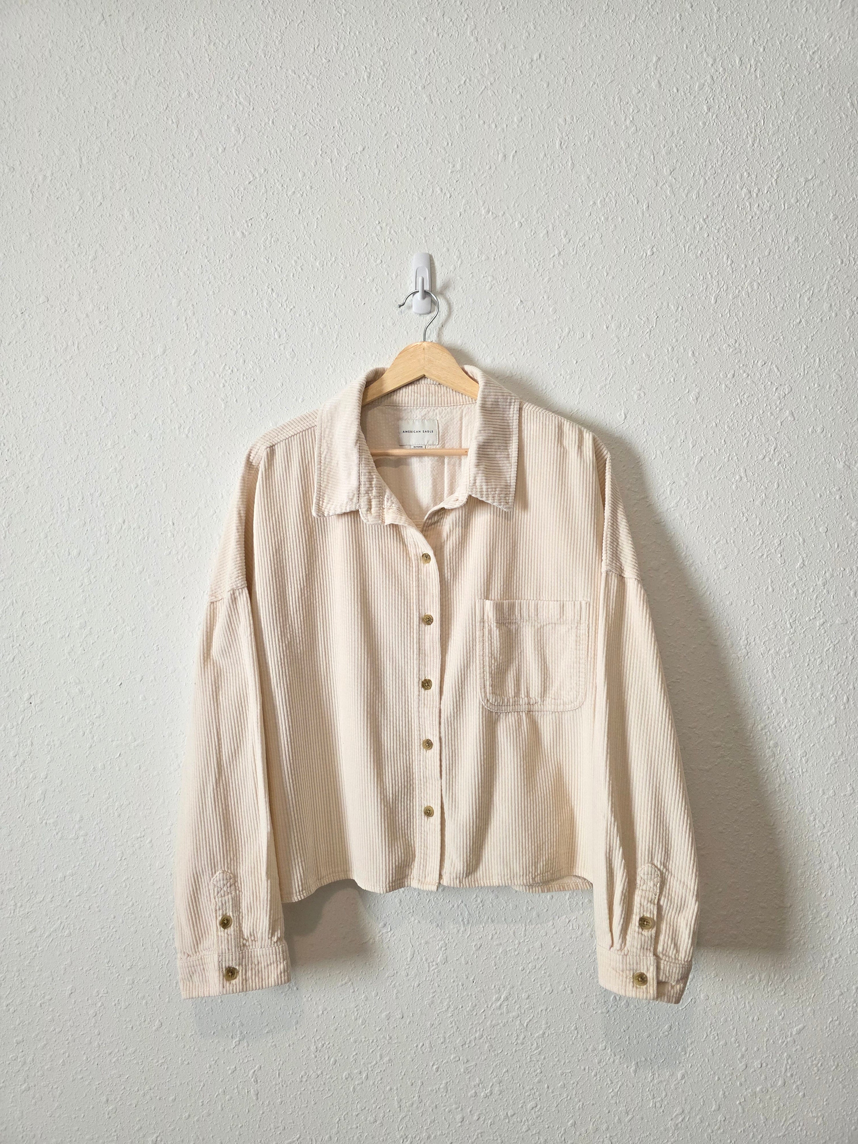 Cream Corduroy Button Up (XL)