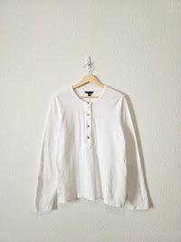Banana Republic Cotton Henley Tee (L)