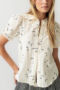Bohme Floral Collared Blouse (M)