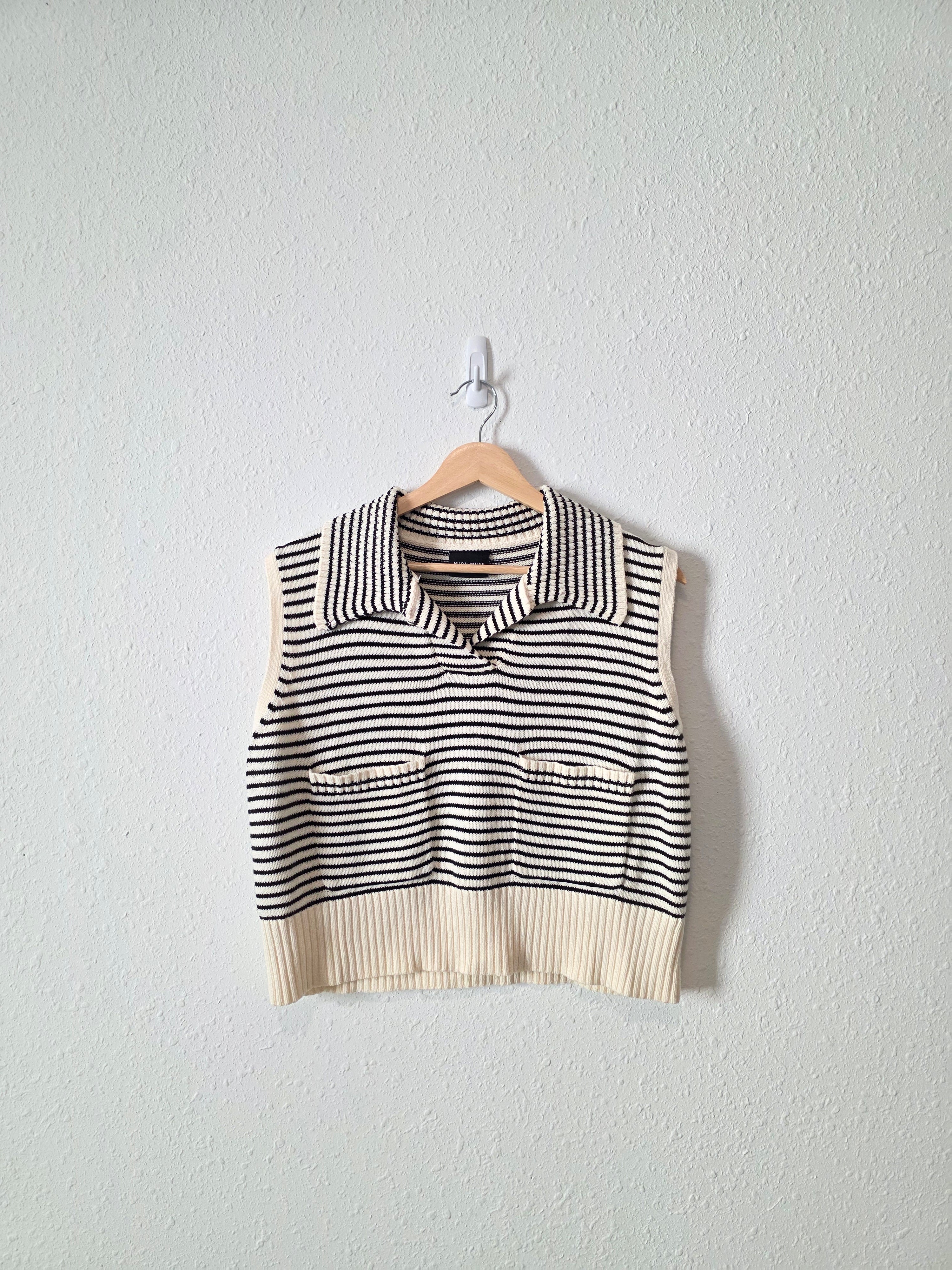 Miou Muse Striped Sweater Vest (M)