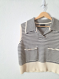 Miou Muse Striped Sweater Vest (M)