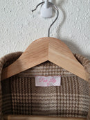 Pink Lily Brown Plaid Shirt Jacket (S)