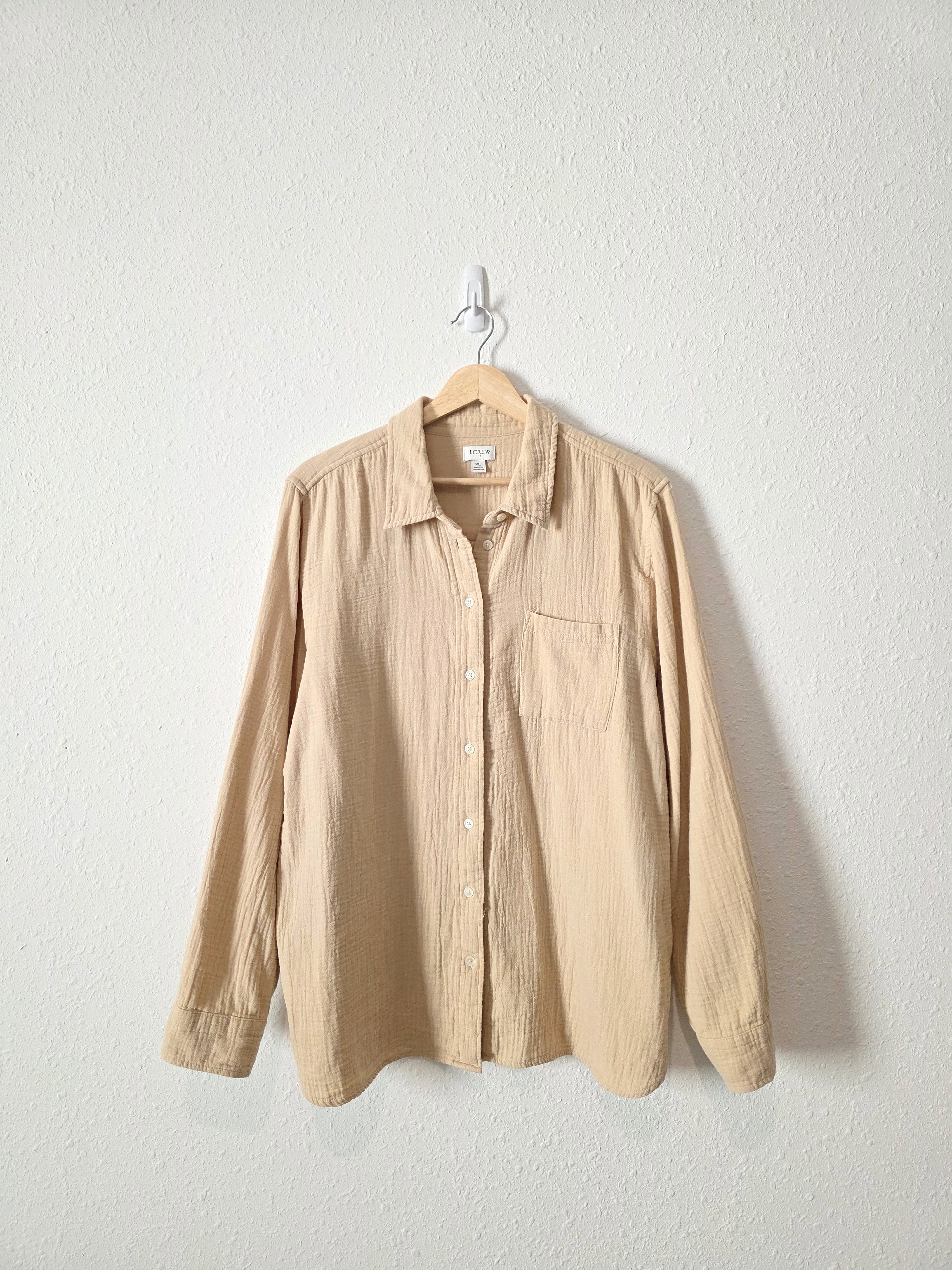 J.Crew Oversized Gauze Button Up (XL)