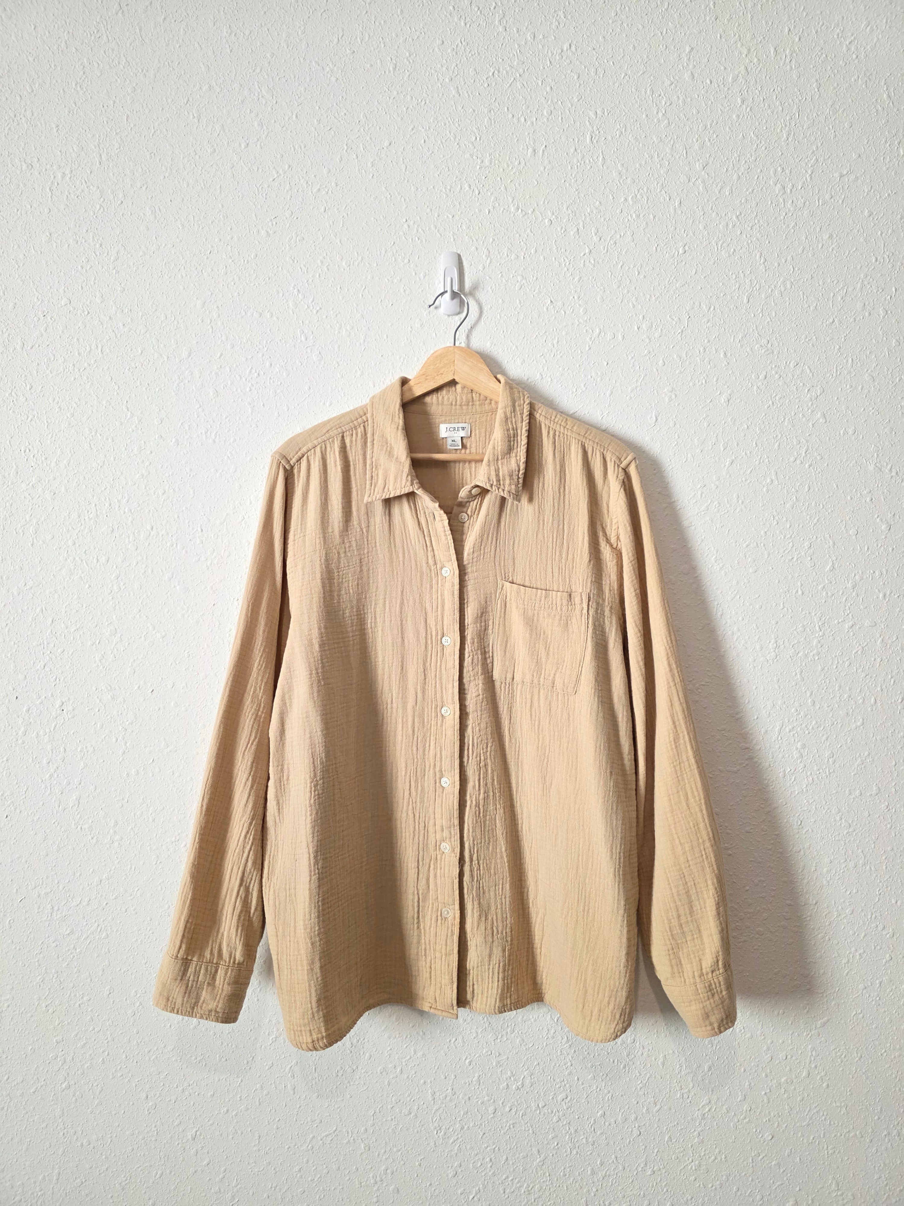 J.Crew Oversized Gauze Button Up (XL)