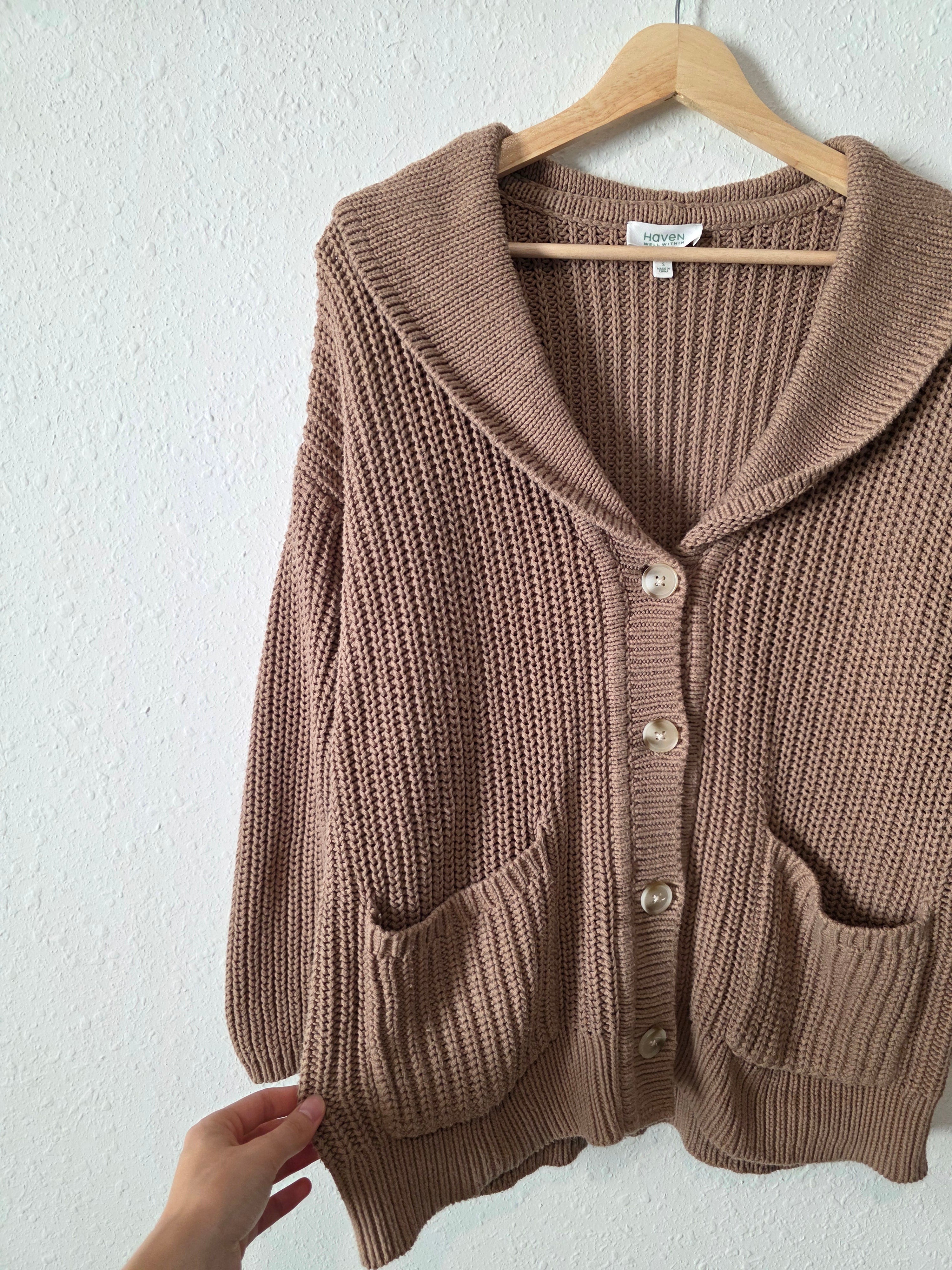 Haven Chunky Cardigan Sweater (S)