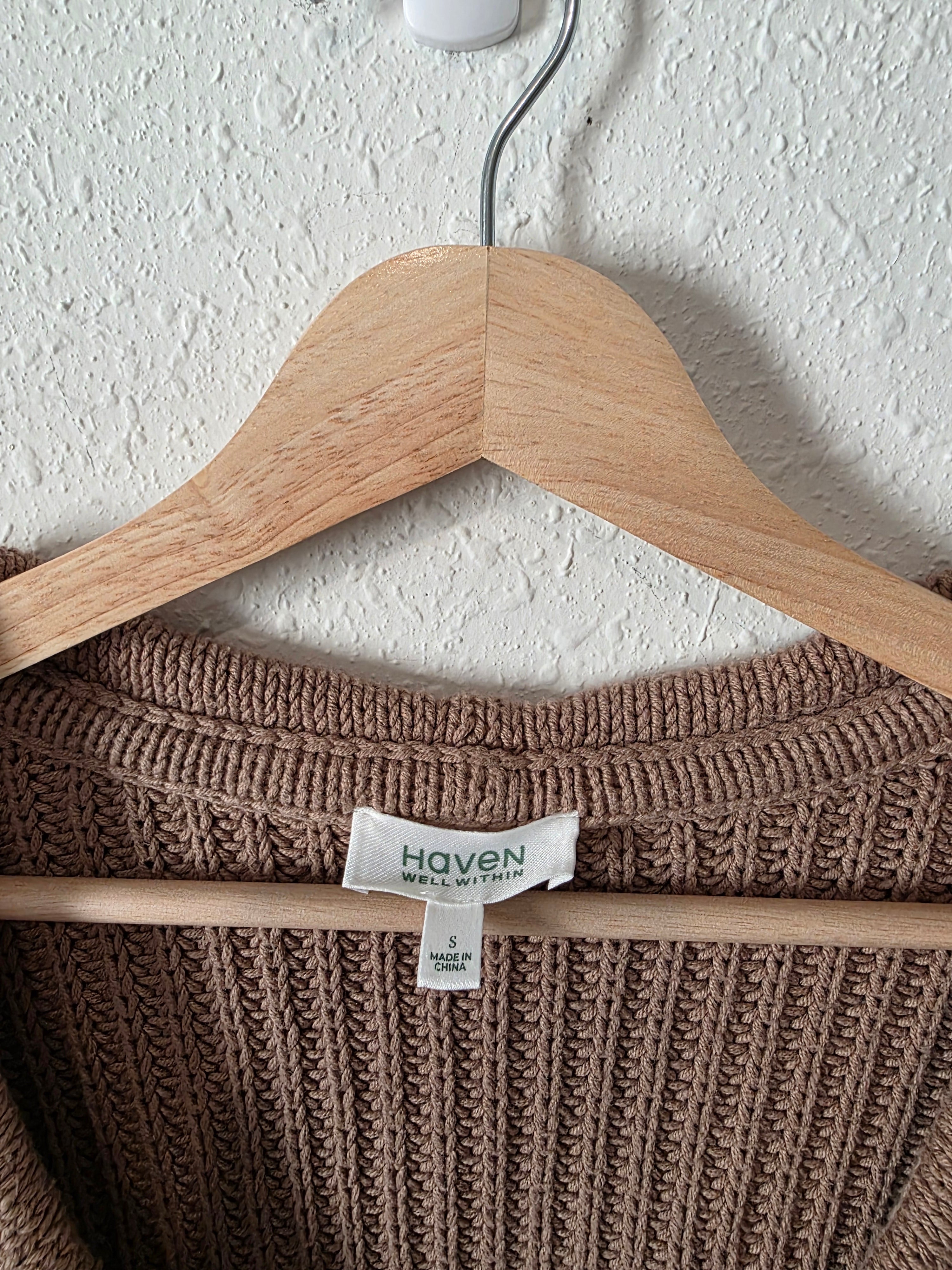 Haven Chunky Cardigan Sweater (S)