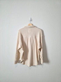 Aerie Oversized Waffle Shirt Jacket (XS)