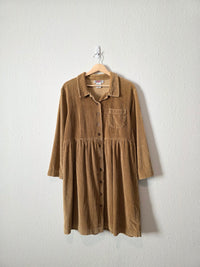 Vintage Corduroy Babydoll Dress (M/L)