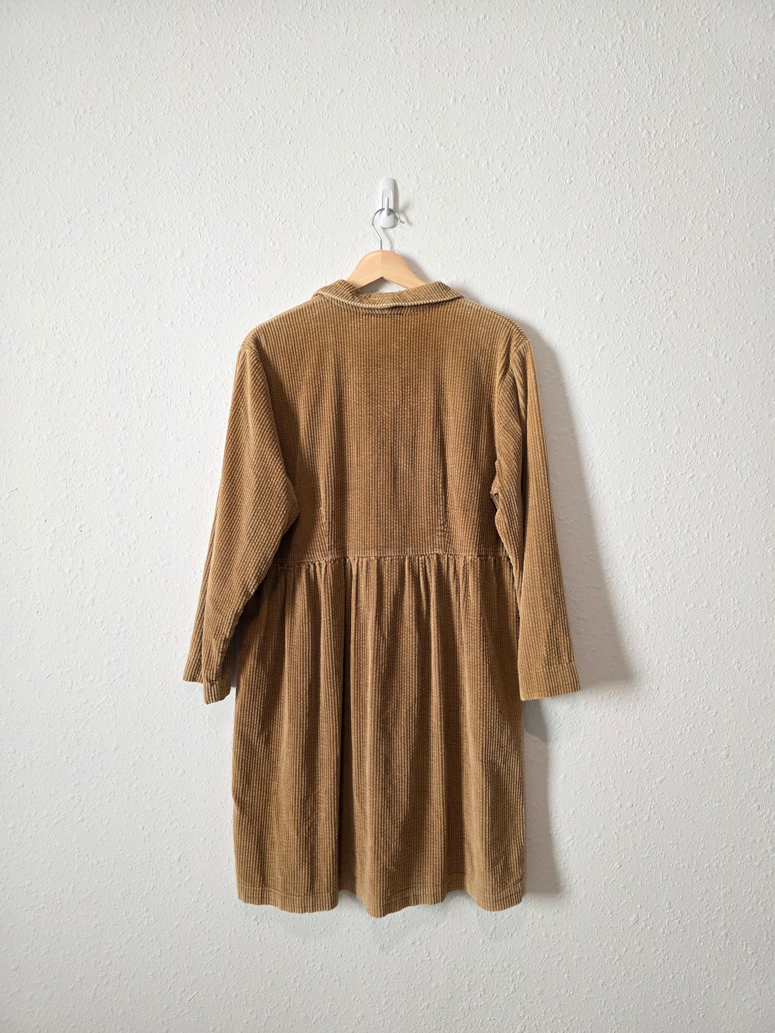 Vintage Corduroy Babydoll Dress (M/L)