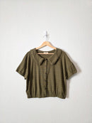 Madewell Collared Button Front Blouse (L)