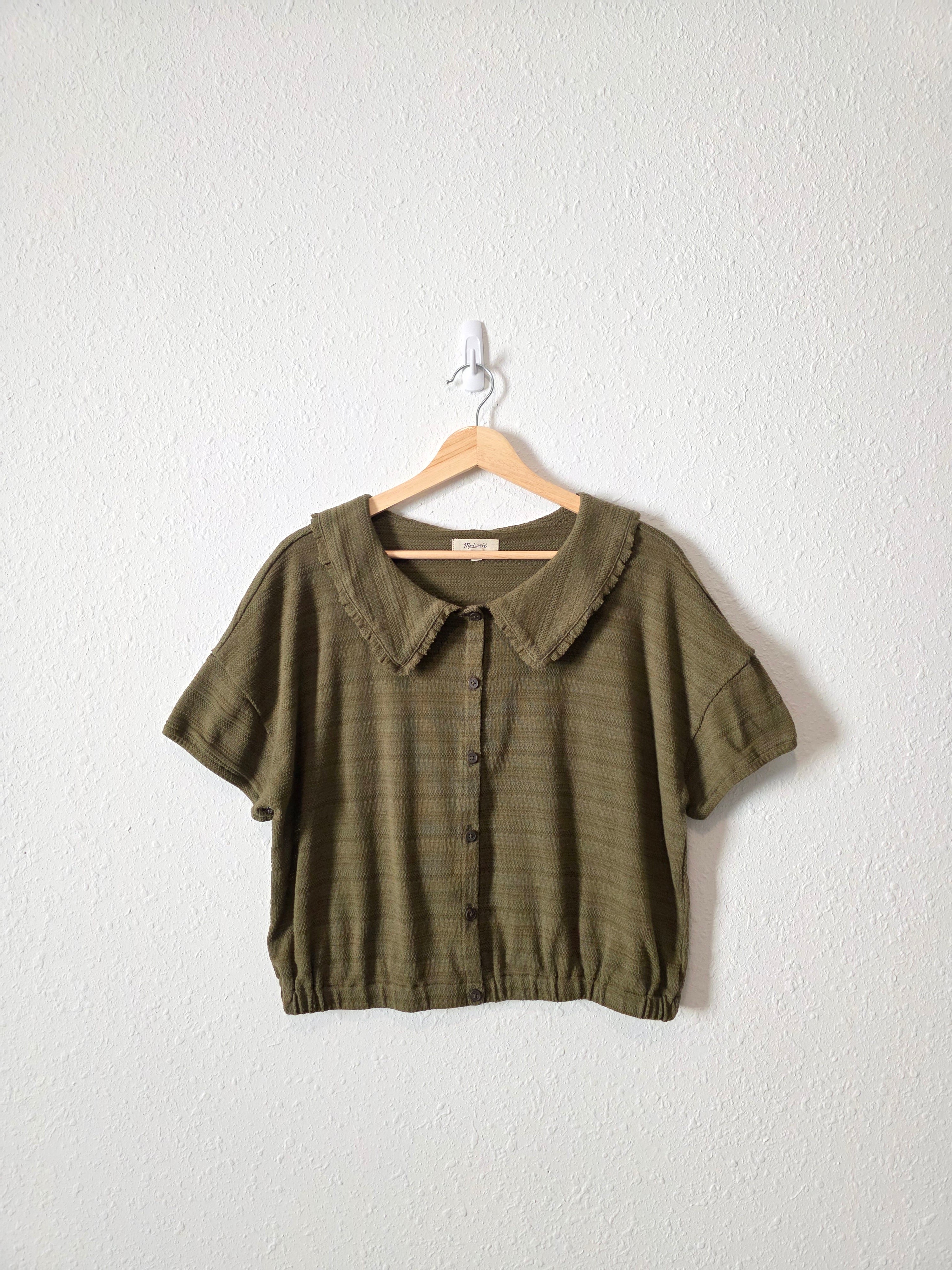 Madewell Collared Button Front Blouse (L)