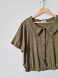 Madewell Collared Button Front Blouse (L)