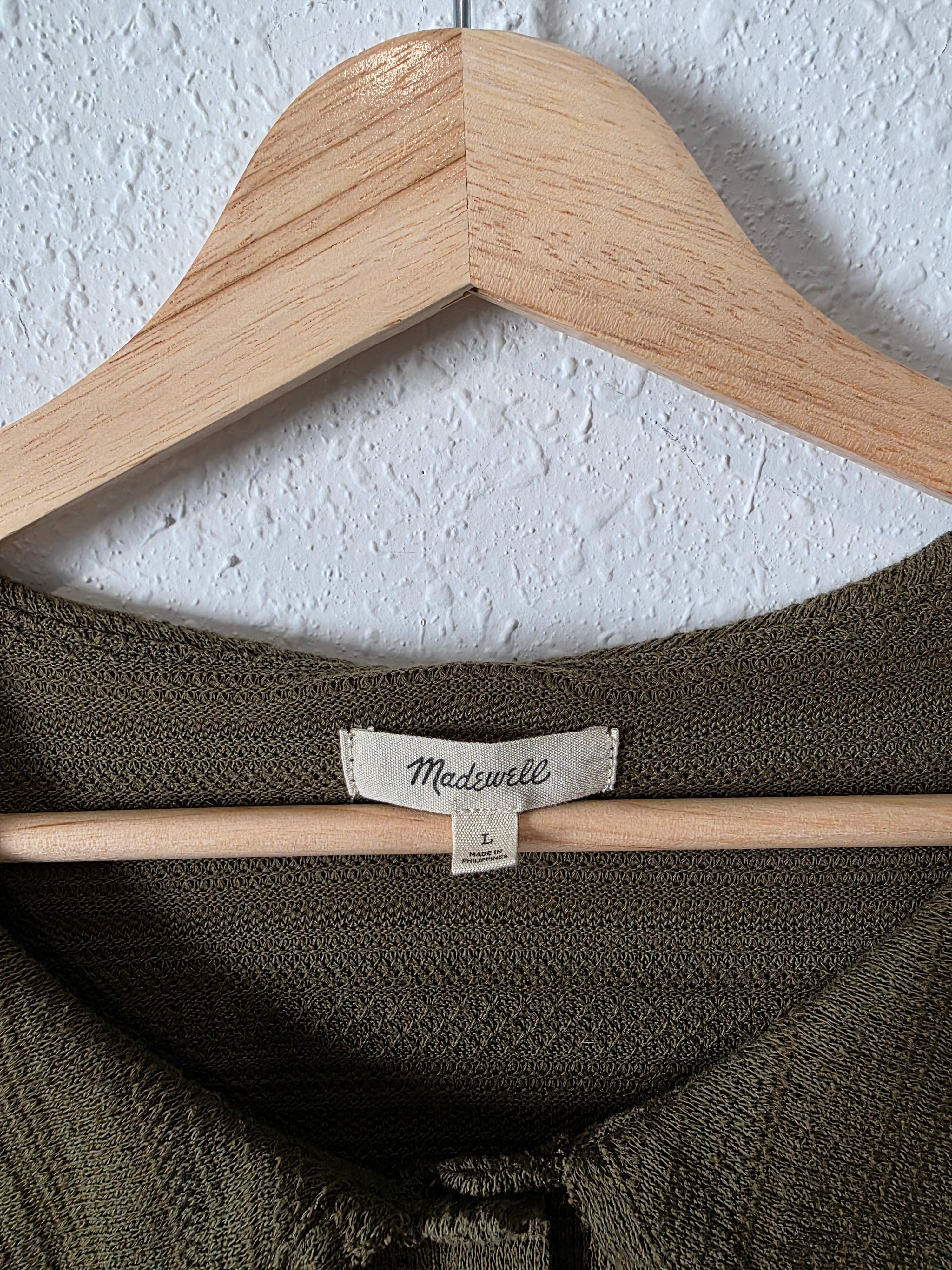 Madewell Collared Button Front Blouse (L)