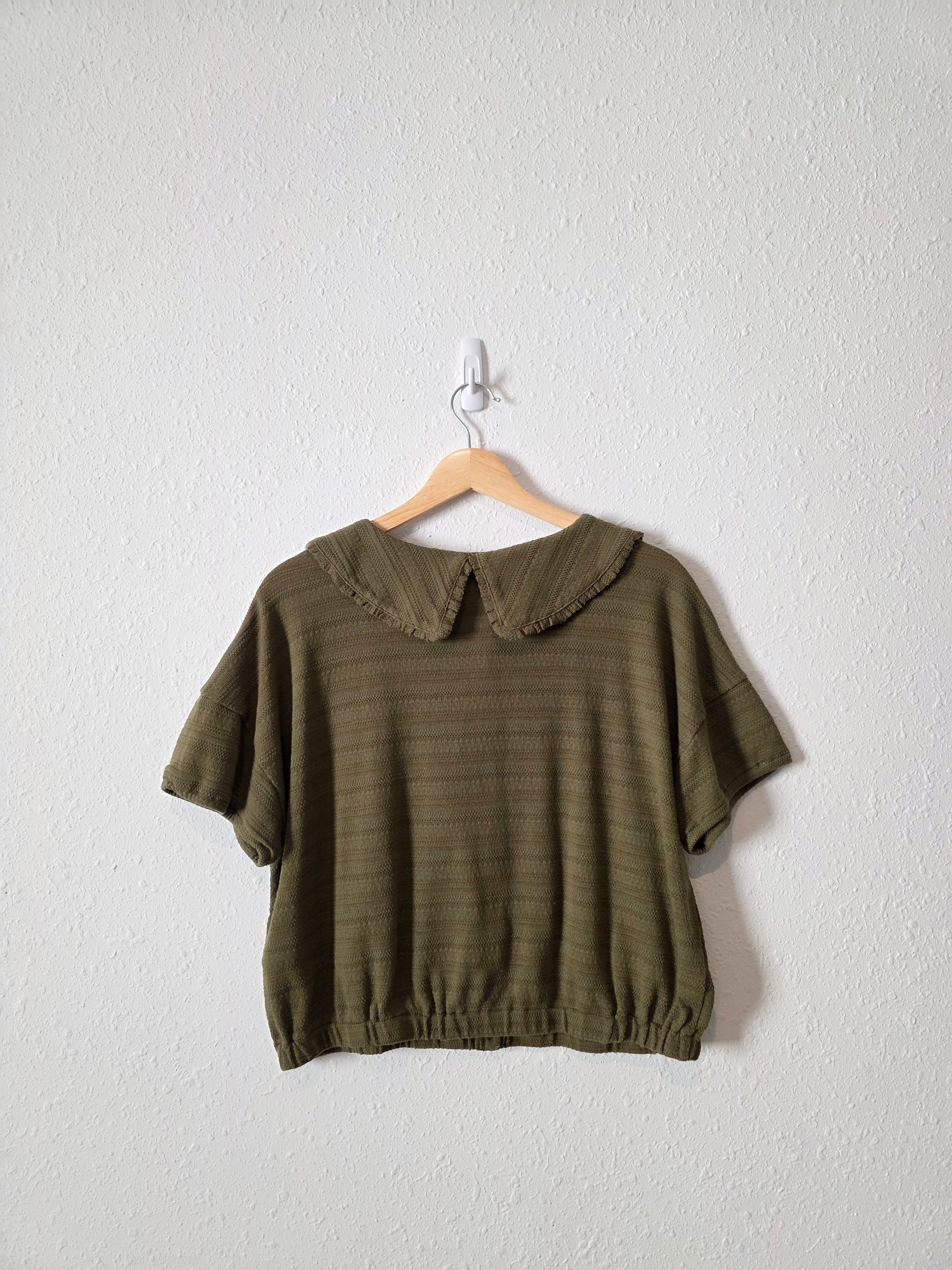Madewell Collared Button Front Blouse (L)