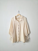 POL Cream Gauze Oversized Top (L)