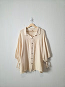 POL Cream Gauze Oversized Top (L)