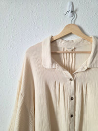 POL Cream Gauze Oversized Top (L)