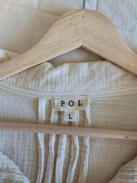POL Cream Gauze Oversized Top (L)