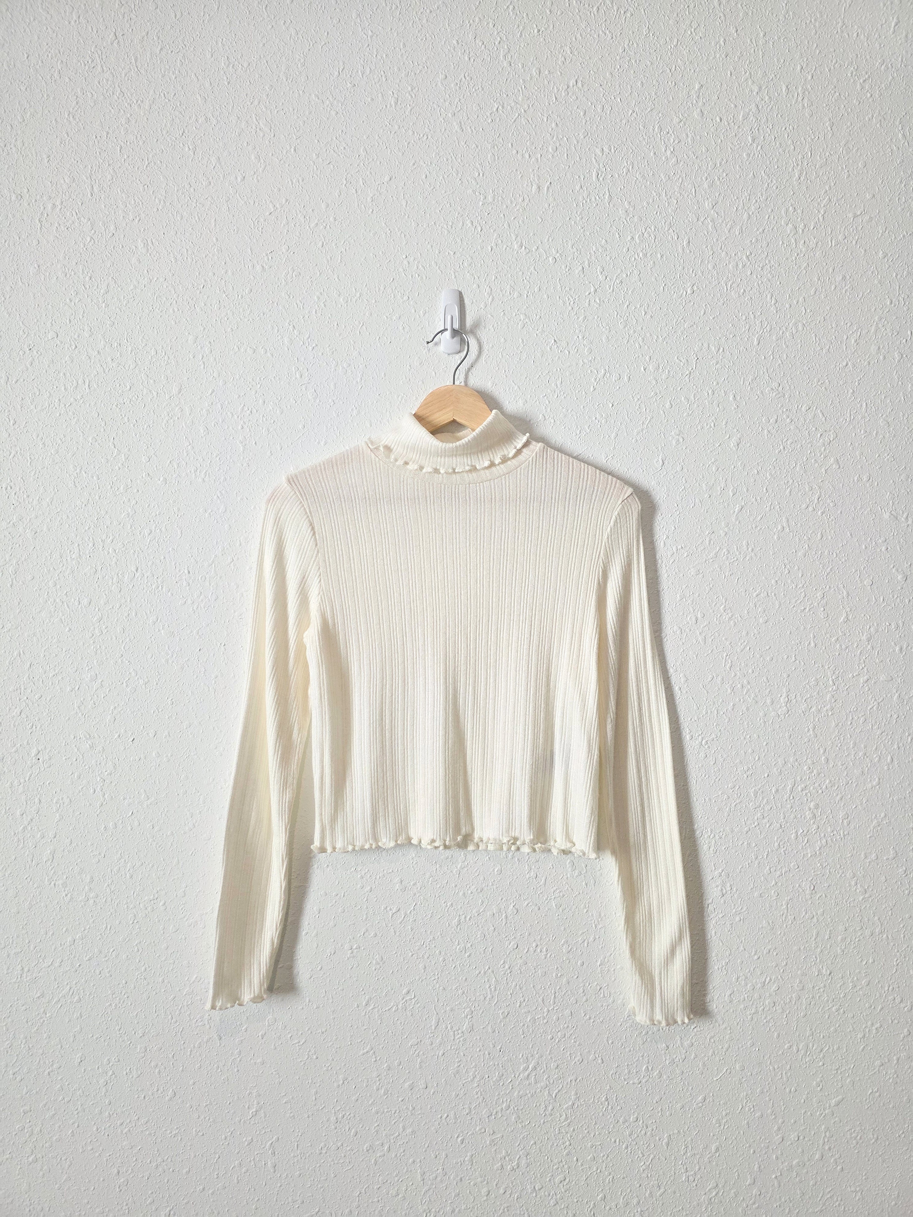 Madewell Ribbed Turtleneck Top (S)