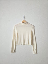 Madewell Ribbed Turtleneck Top (S)