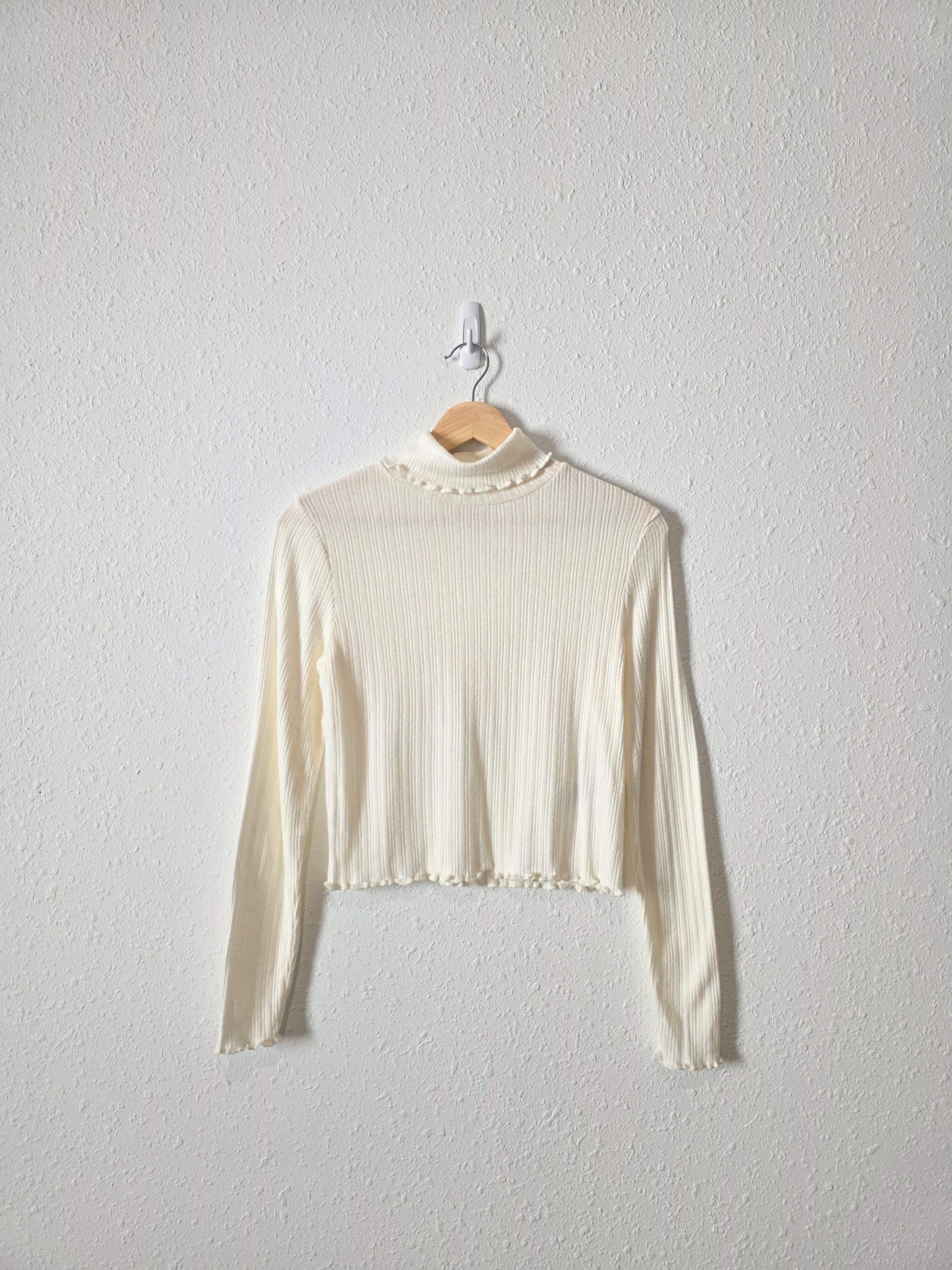 Madewell Ribbed Turtleneck Top (S)