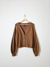 Gap Brown Balloon Sleeve Cardigan (M)