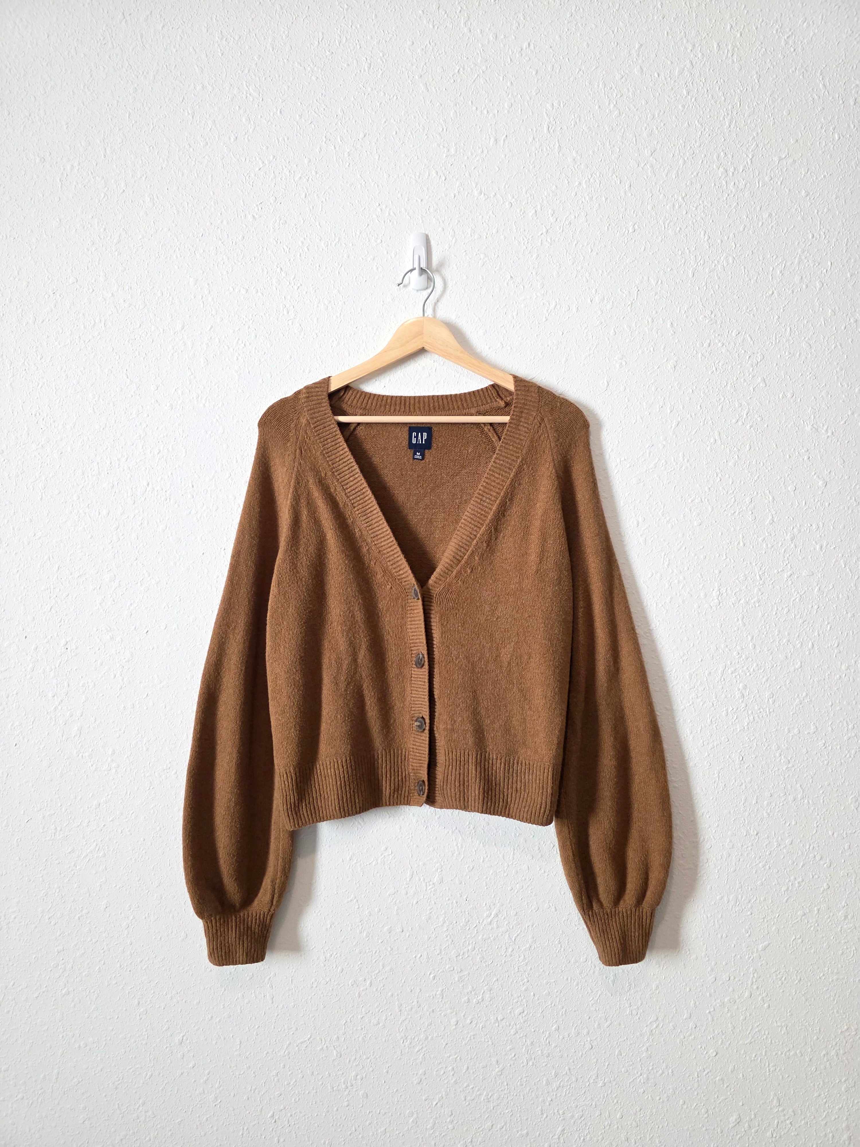 Gap Brown Balloon Sleeve Cardigan (M)