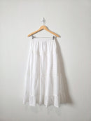 White Embroidered Maxi Skirt (S)