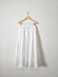 White Embroidered Maxi Skirt (S)