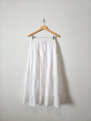 White Embroidered Maxi Skirt (S)