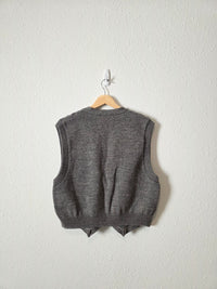 Vintage Cable Knit Wool Vest (M)