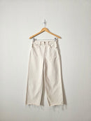 Madewell Ecru Wide Leg Jeans (25)