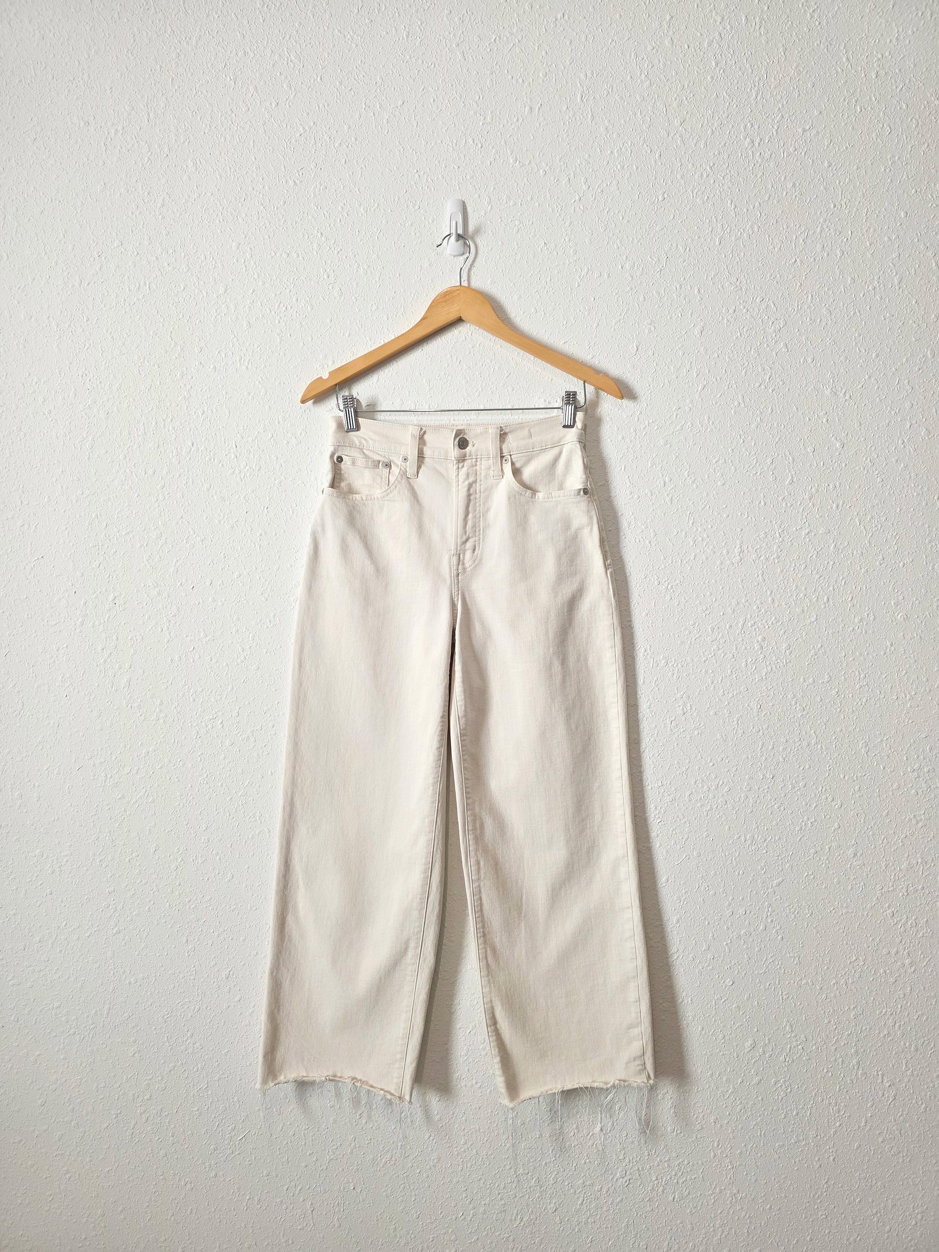 Madewell Ecru Wide Leg Jeans (25)