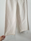 Madewell Ecru Wide Leg Jeans (25)