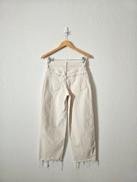 Madewell Ecru Wide Leg Jeans (25)