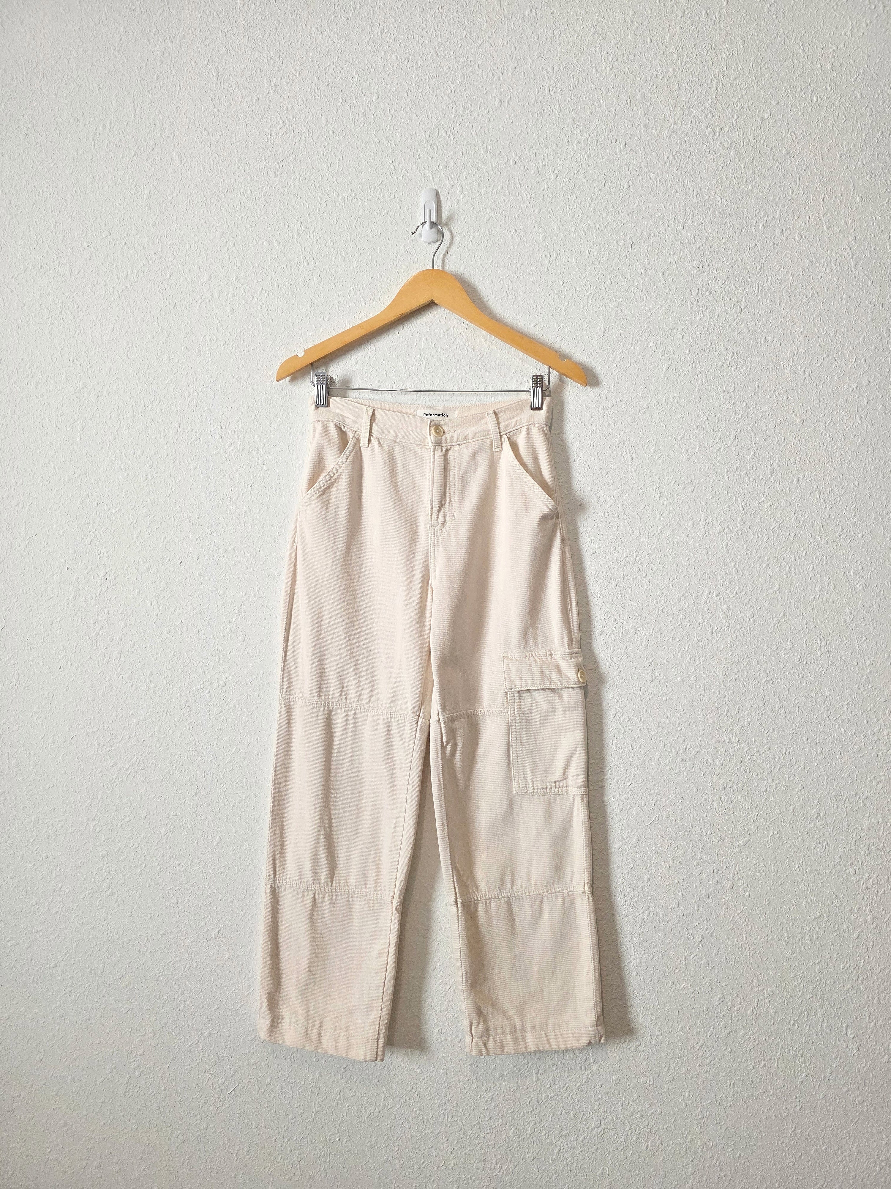 Reformation Ecru Utility Pants (24)