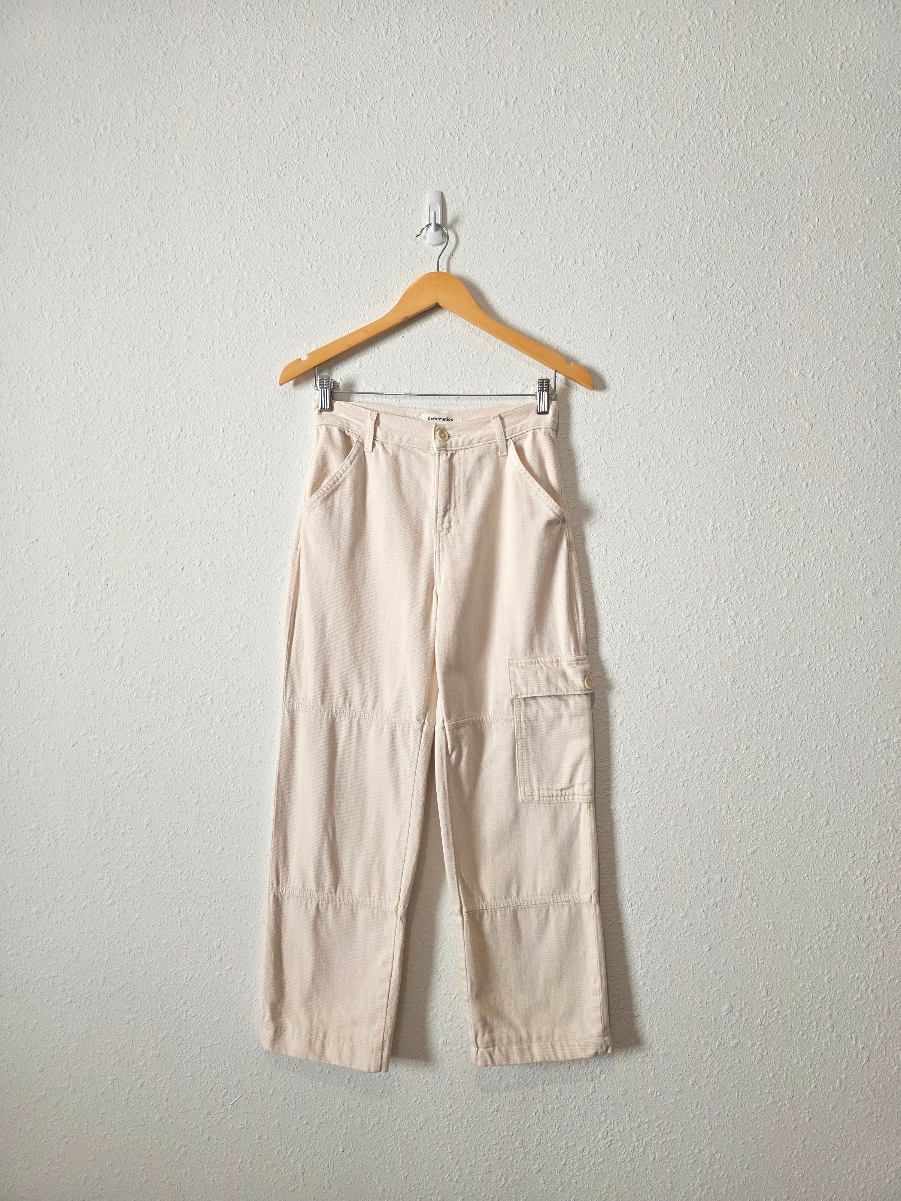 Reformation Ecru Utility Pants (24)