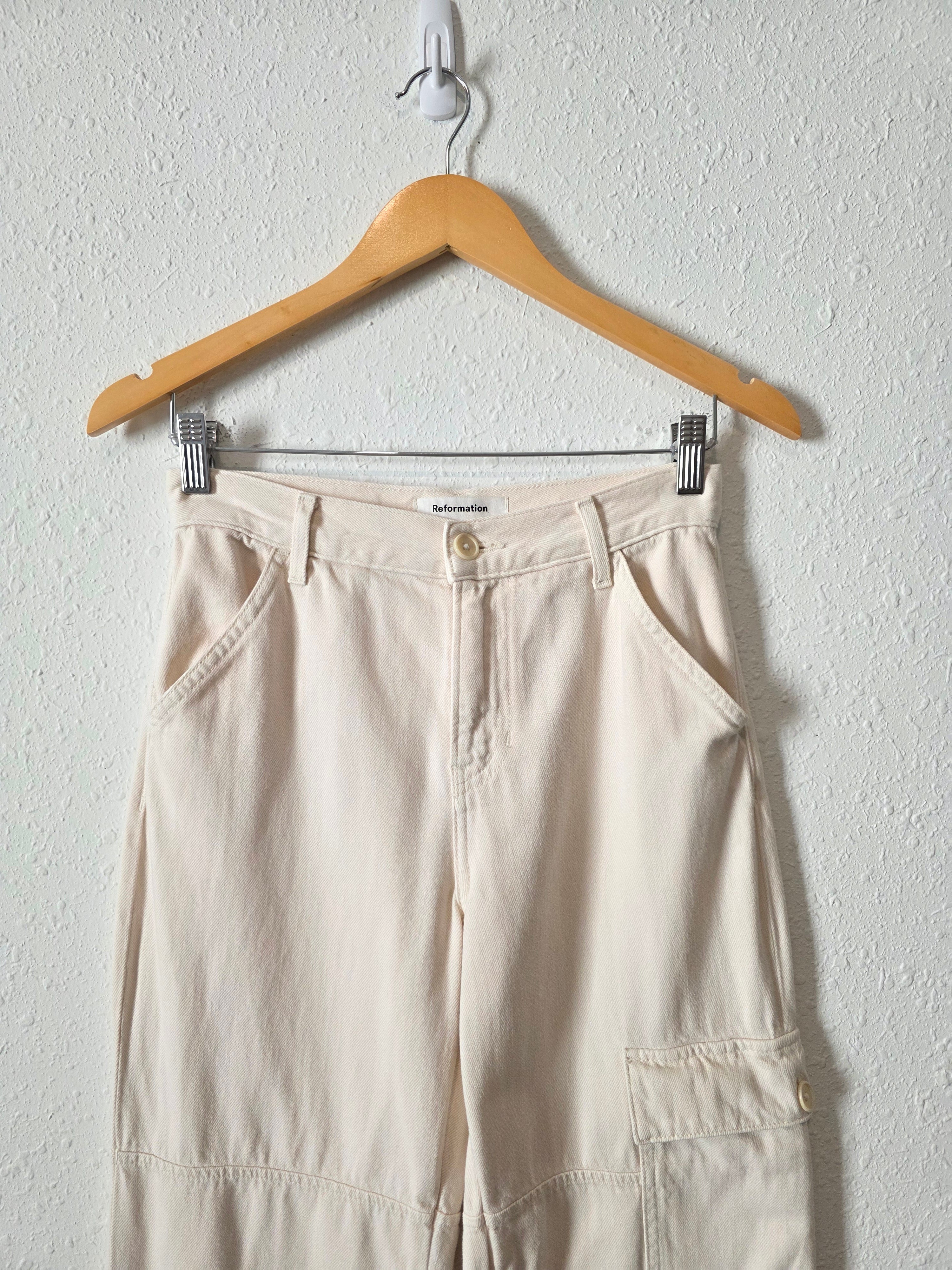 Reformation Ecru Utility Pants (24)