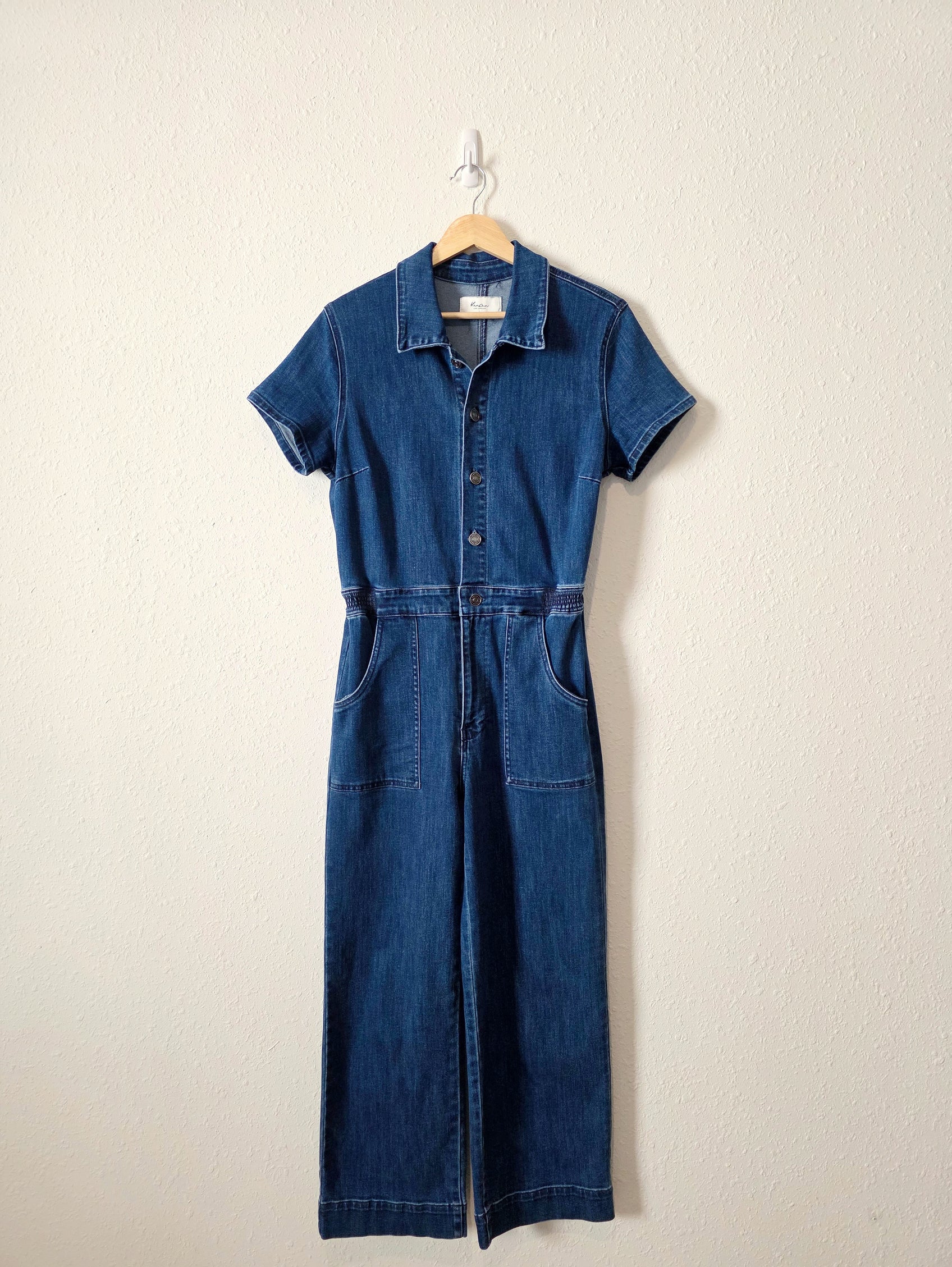 Kancan Wide Leg Denim Jumpsuit (L)